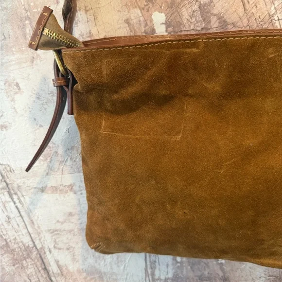 BURBERRY handbag suede purse - brown - vintage - Picture 7 of 16